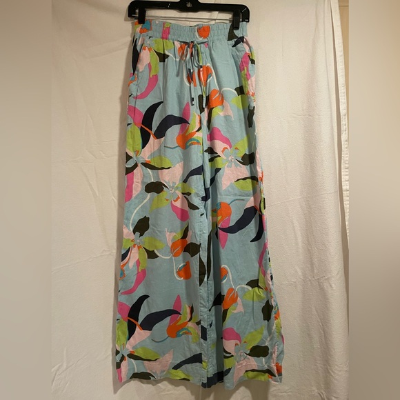 a new day Multicolor Wide Leg Linen Blend Pants - Picture 1 of 6